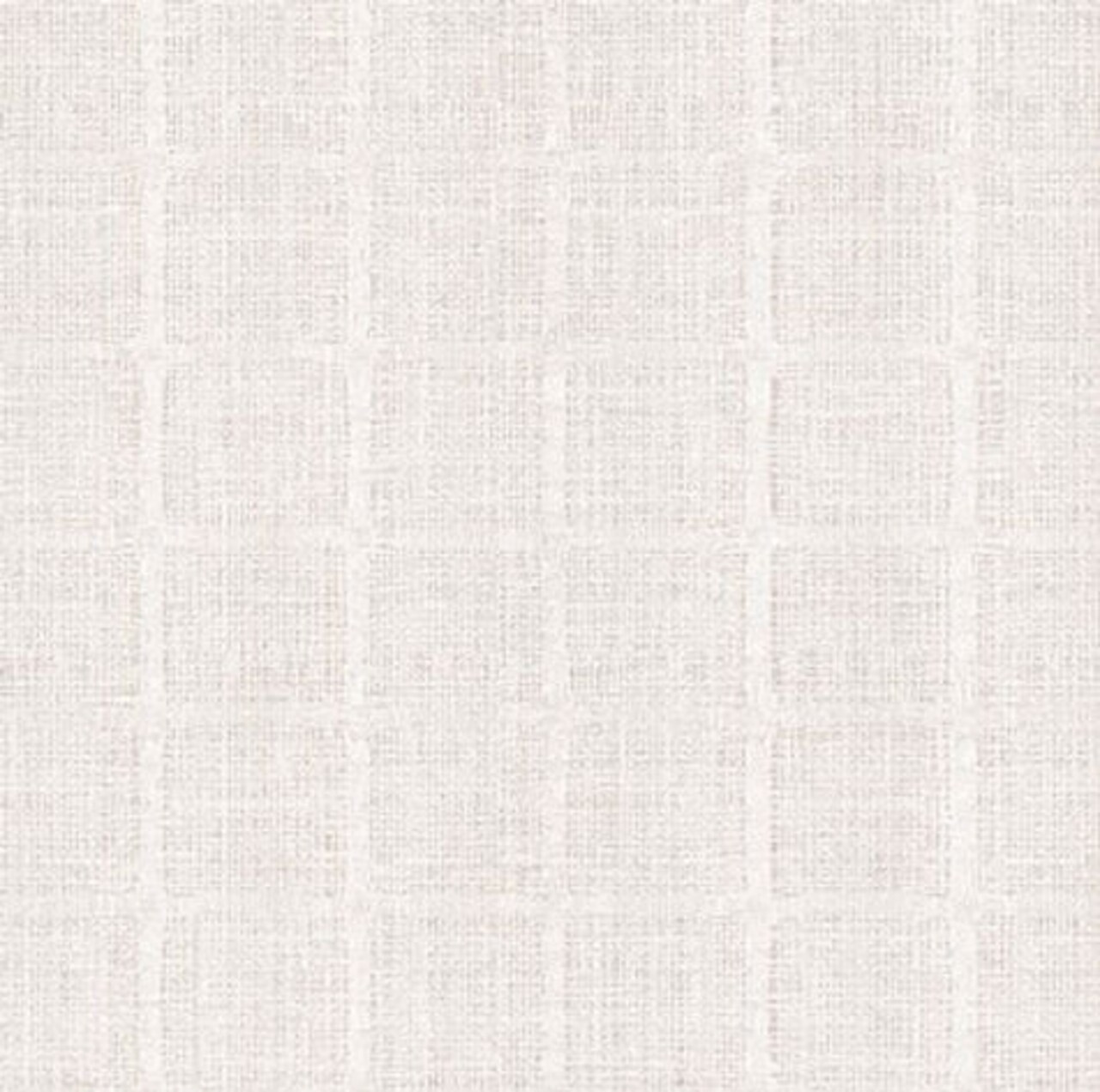 1 Yard Ivory Windowpane Plaid Linen Durable Craft Fabric 56" Width